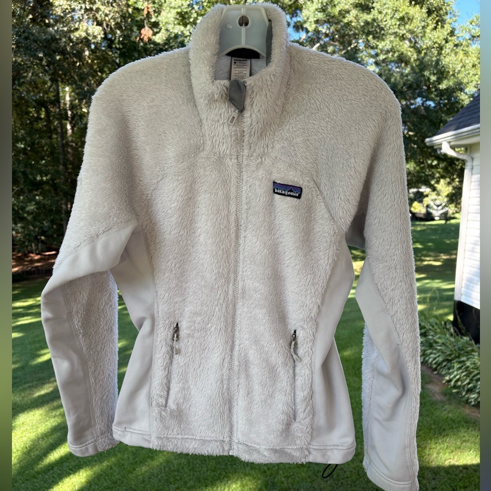 Patagonia Polartec Soft Gray Fleece Zip-Up 
Ladies Jacket Sz S